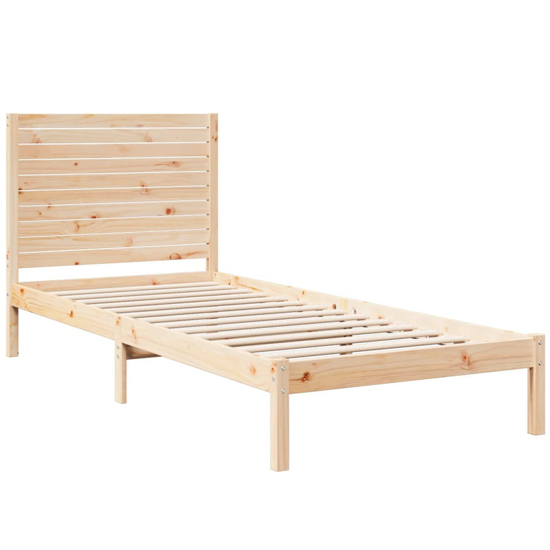 vidaXL tömör fa extra hosszú ágykeret matrac nélkül 90 x 210 cm