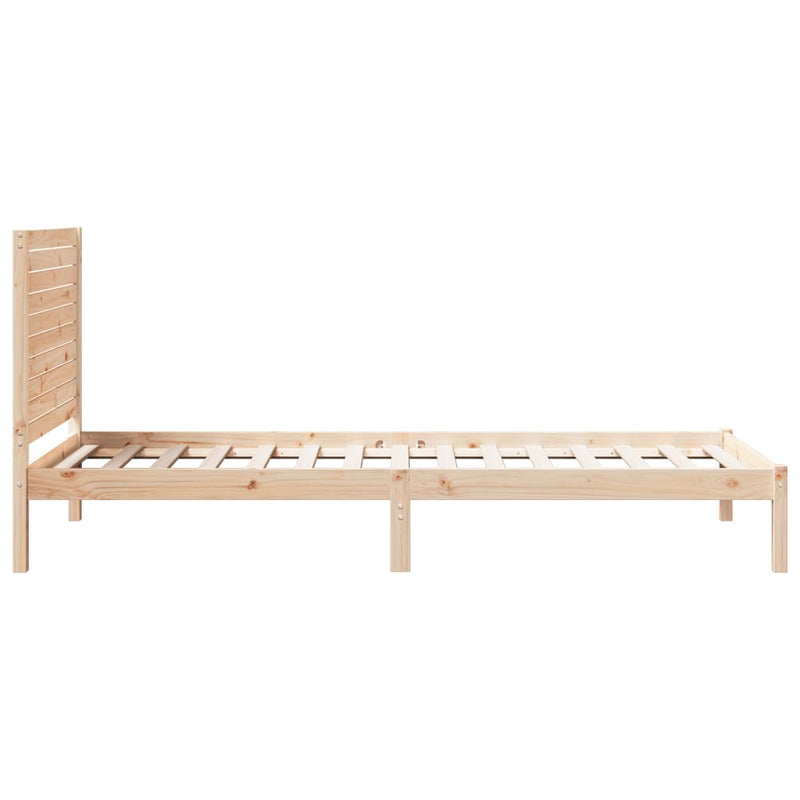 vidaXL tömör fa extra hosszú ágykeret matrac nélkül 90 x 210 cm