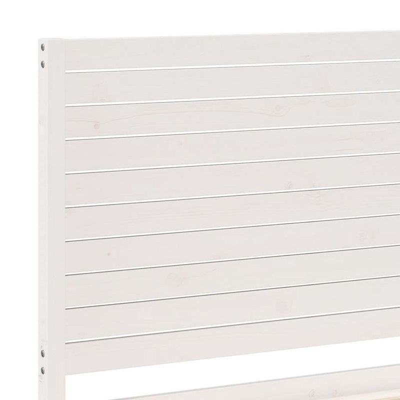 vidaXL fehér tömör fa extra hosszú ágykeret matrac nélkül 90 x 210 cm
