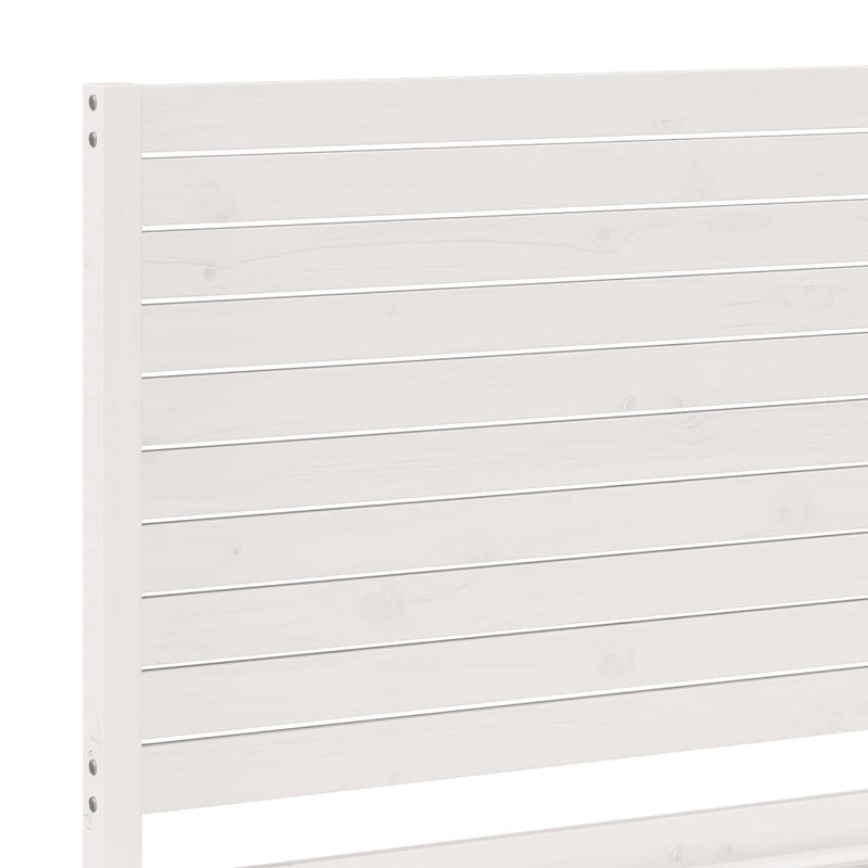 vidaXL fehér tömör fa extra hosszú ágykeret matrac nélkül 160 x 210 cm