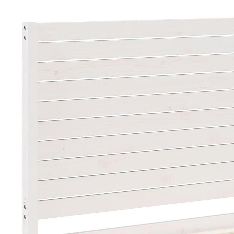 vidaXL fehér tömör fa extra hosszú ágykeret matrac nélkül 180 x 210 cm