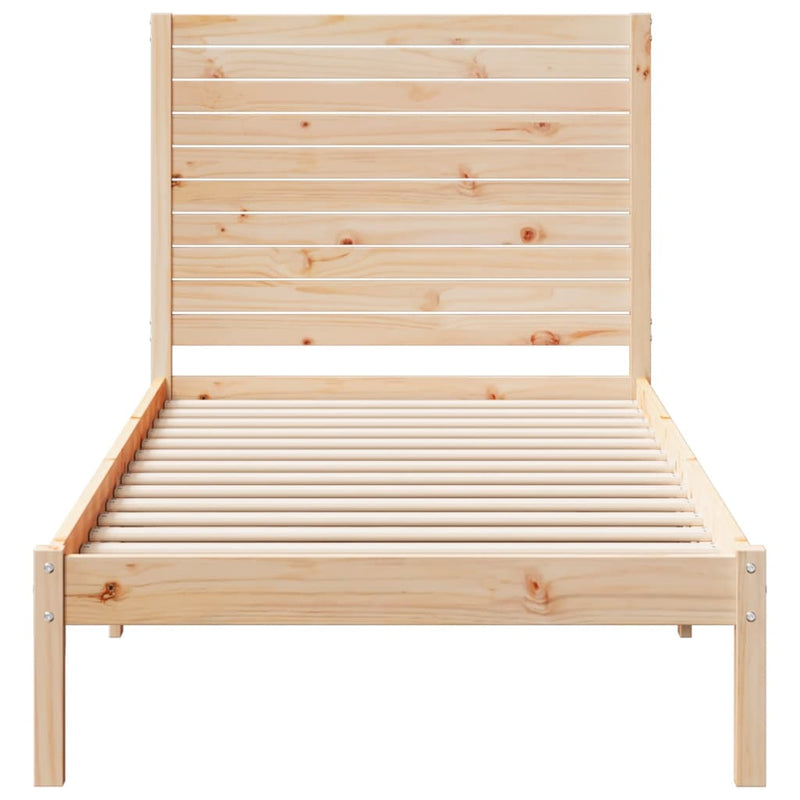 vidaXL tömör fa extra hosszú ágykeret matrac nélkül 90 x 220 cm