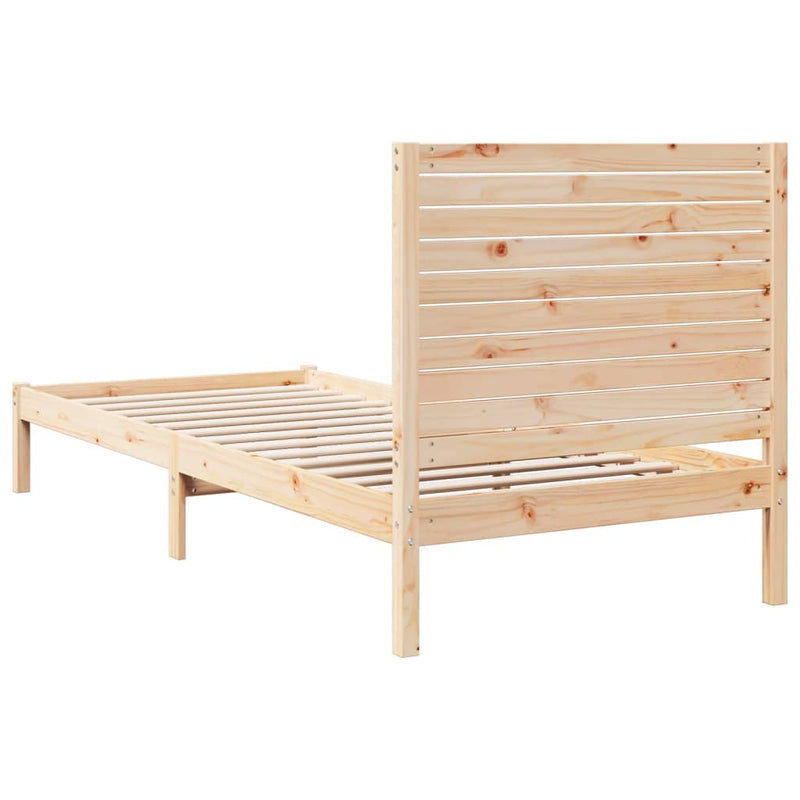 vidaXL tömör fa extra hosszú ágykeret matrac nélkül 90 x 220 cm