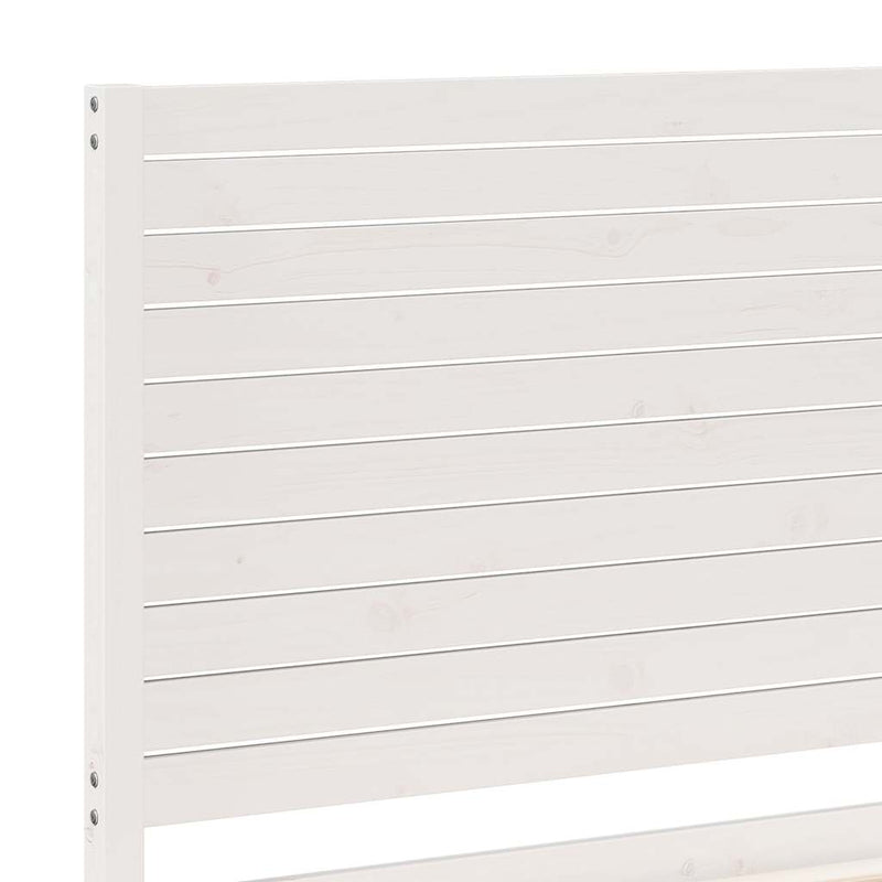 vidaXL fehér tömör fa extra hosszú ágykeret matrac nélkül 90 x 220 cm