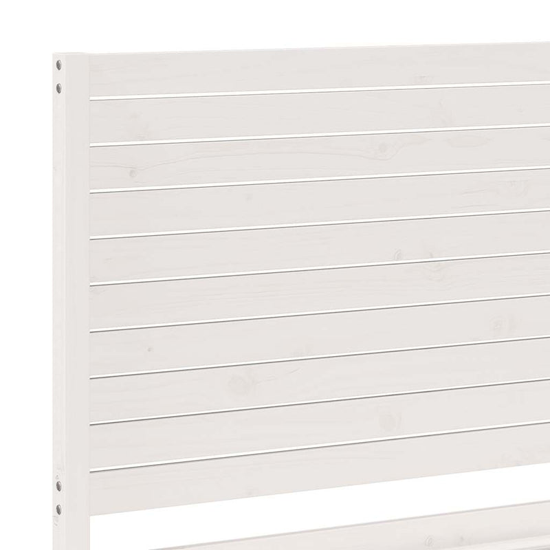vidaXL fehér tömör fa extra hosszú ágykeret matrac nélkül 140 x 220 cm