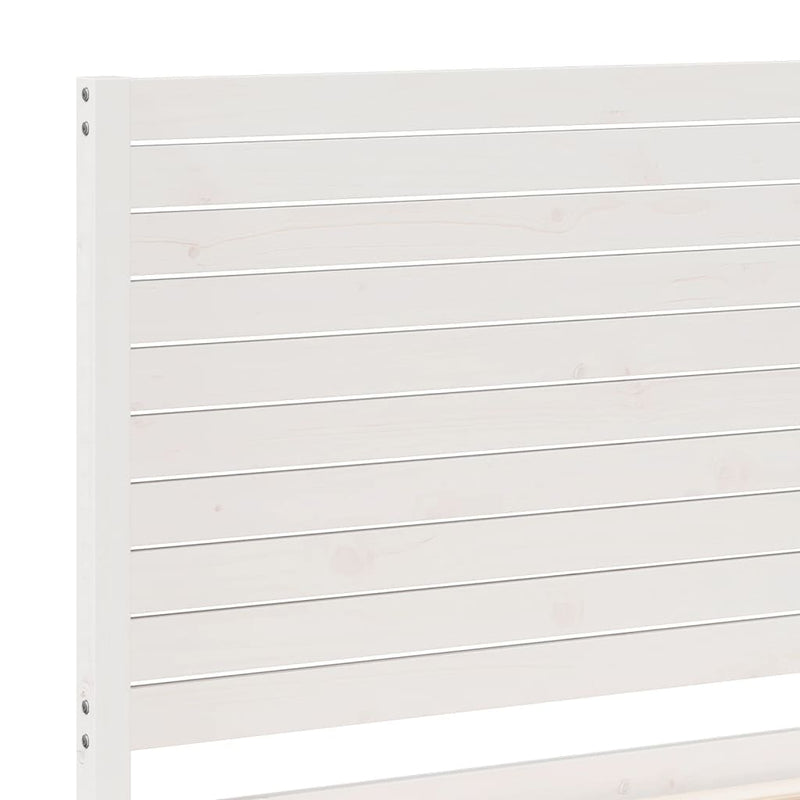 vidaXL fehér tömör fa extra hosszú ágykeret matrac nélkül 160 x 220 cm
