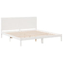 vidaXL fehér tömör fa extra hosszú ágykeret matrac nélkül 180 x 220 cm