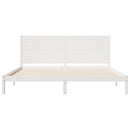 vidaXL fehér tömör fa extra hosszú ágykeret matrac nélkül 180 x 220 cm