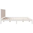 vidaXL fehér tömör fa extra hosszú ágykeret matrac nélkül 180 x 220 cm