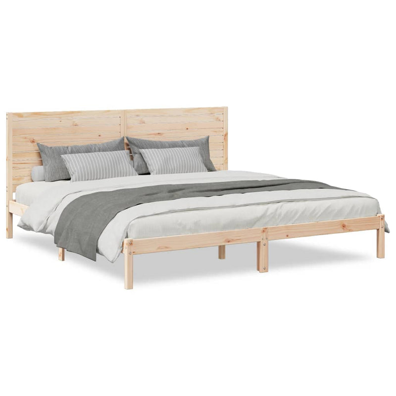 vidaXL tömör fa extra hosszú ágykeret matrac nélkül 200 x 220 cm