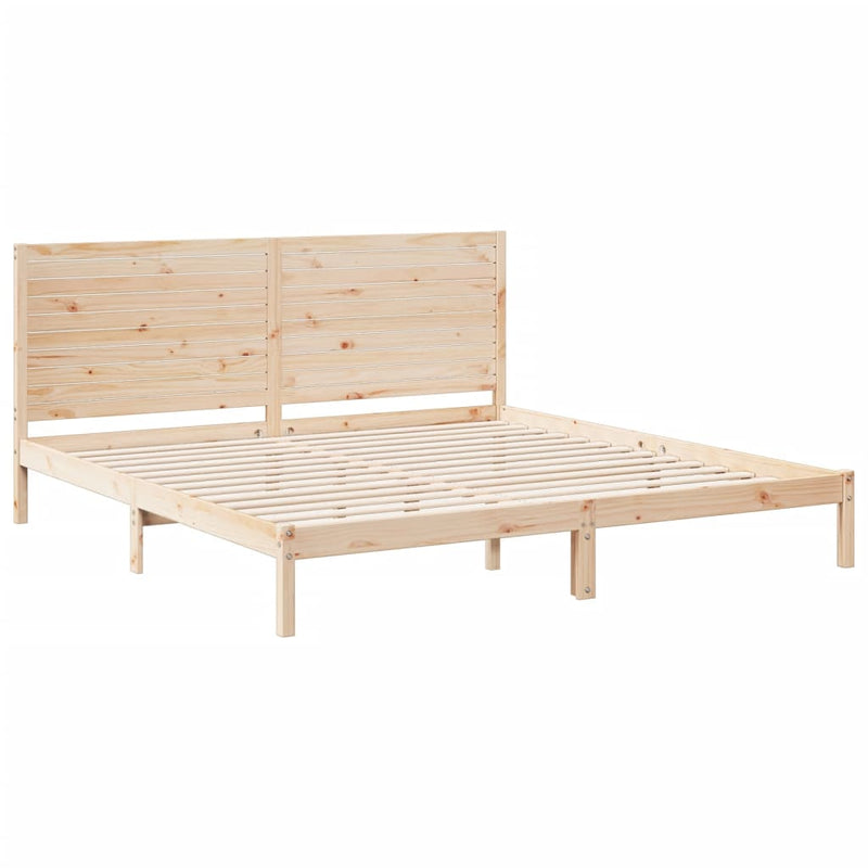 vidaXL tömör fa extra hosszú ágykeret matrac nélkül 200 x 220 cm