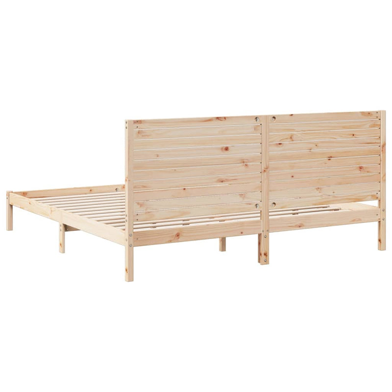 vidaXL tömör fa extra hosszú ágykeret matrac nélkül 200 x 220 cm