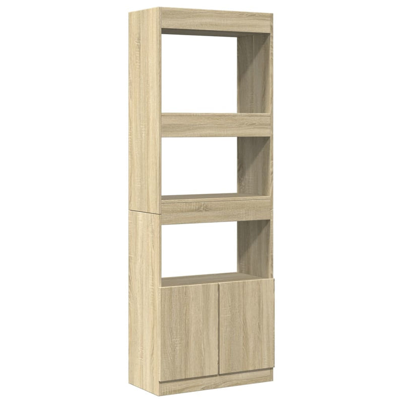 vidaXL sonoma tölgy szerelt fa magasszekrény 63 x 33 x 180 cm