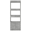 vidaXL betonszürke szerelt fa magasszekrény 63 x 33 x 180 cm