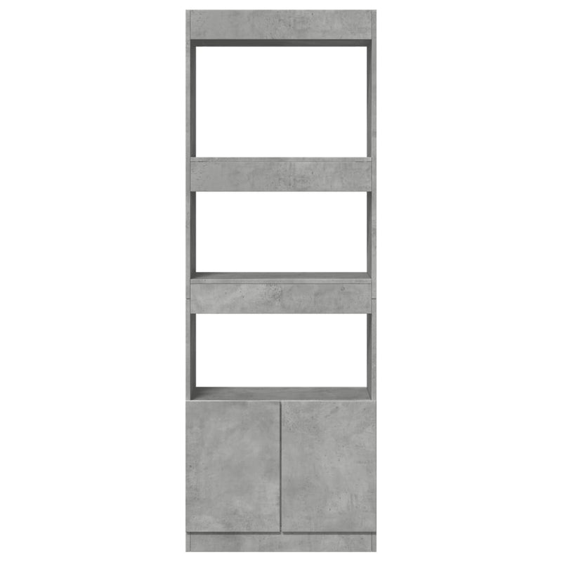 vidaXL betonszürke szerelt fa magasszekrény 63 x 33 x 180 cm