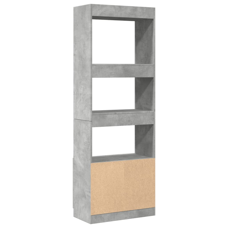 vidaXL betonszürke szerelt fa magasszekrény 63 x 33 x 180 cm