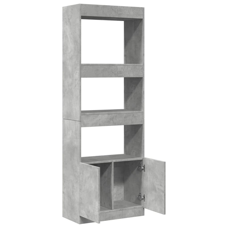 vidaXL betonszürke szerelt fa magasszekrény 63 x 33 x 180 cm