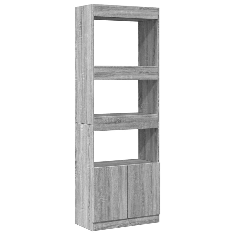 vidaXL szürke sonoma szerelt fa magasszekrény 63 x 33 x 180 cm