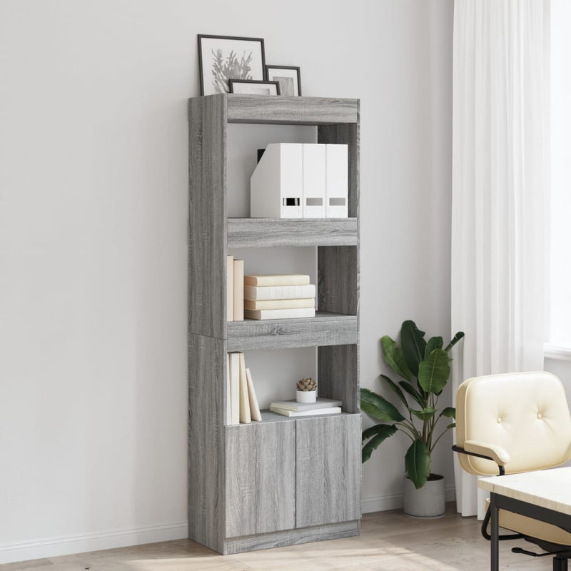 vidaXL szürke sonoma szerelt fa magasszekrény 63 x 33 x 180 cm
