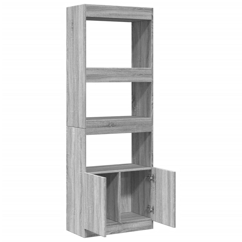 vidaXL szürke sonoma szerelt fa magasszekrény 63 x 33 x 180 cm