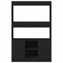 vidaXL fekete szerelt fa magasszekrény 92 x 33 x 140 cm