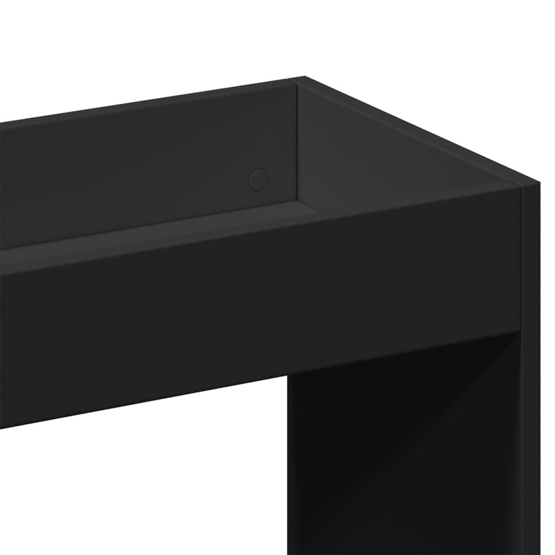 vidaXL fekete szerelt fa magasszekrény 92 x 33 x 140 cm