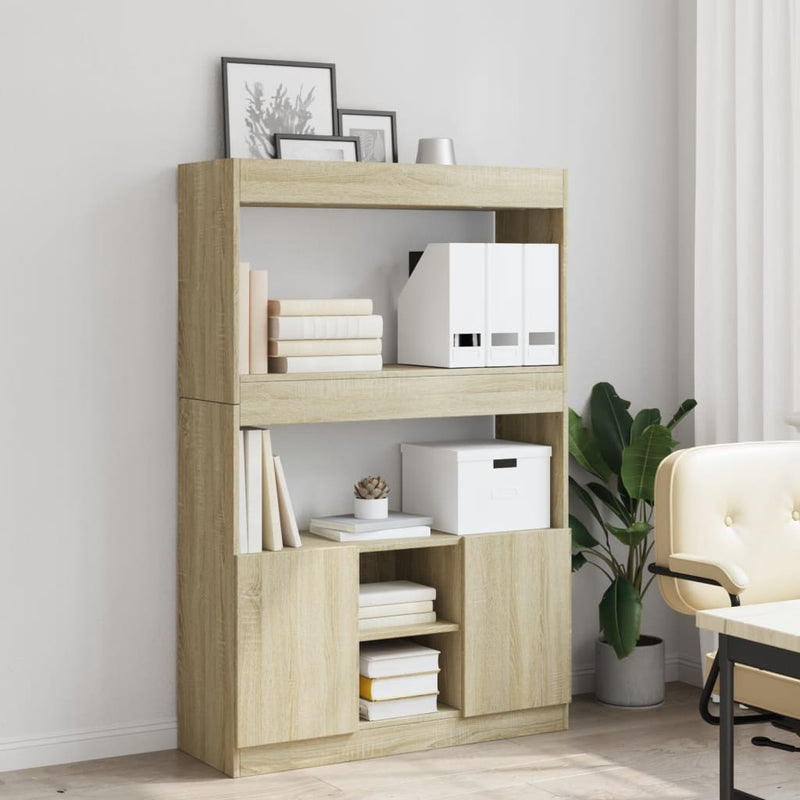 vidaXL sonoma tölgy szerelt fa magasszekrény 92 x 33 x 140 cm