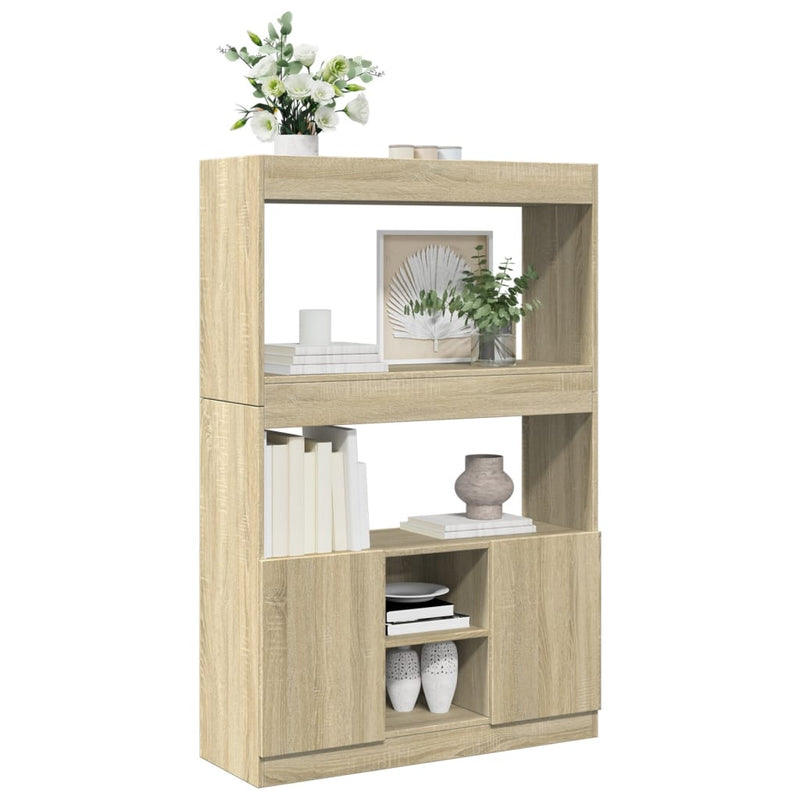 vidaXL sonoma tölgy szerelt fa magasszekrény 92 x 33 x 140 cm