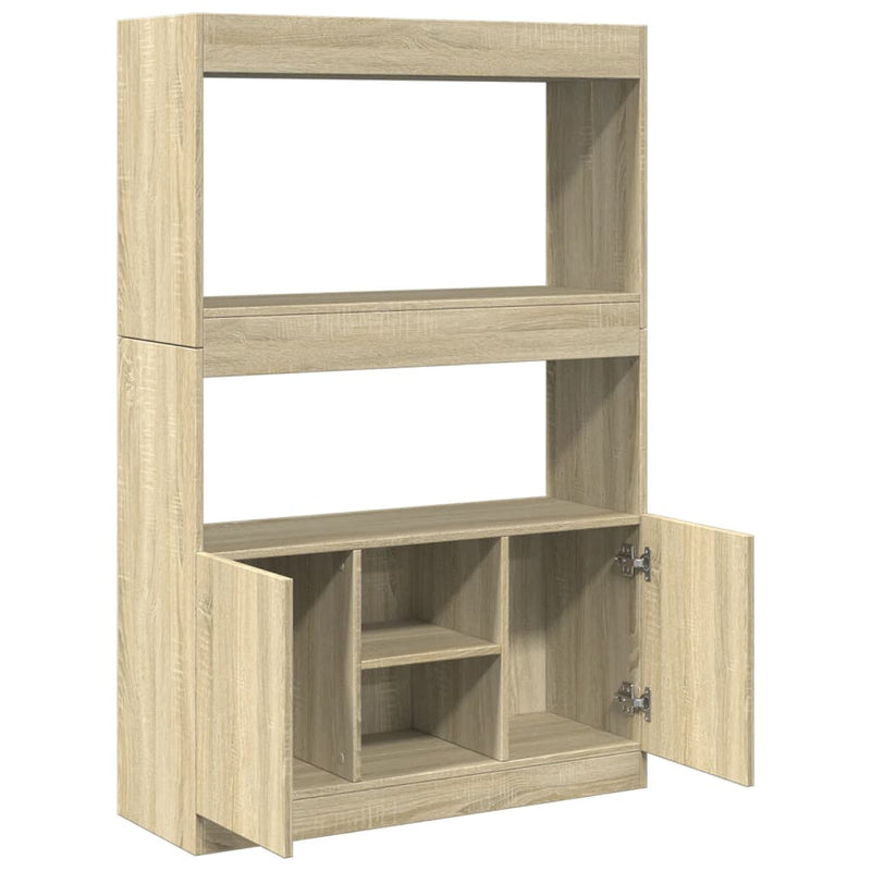 vidaXL sonoma tölgy szerelt fa magasszekrény 92 x 33 x 140 cm