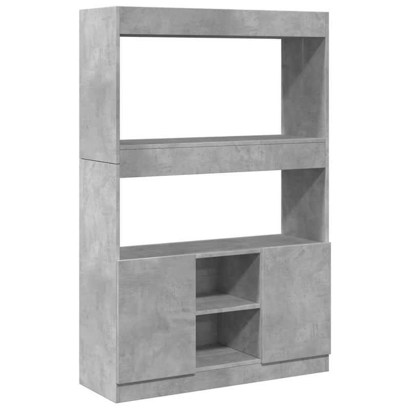 vidaXL betonszürke szerelt fa magasszekrény 92 x 33 x 140 cm