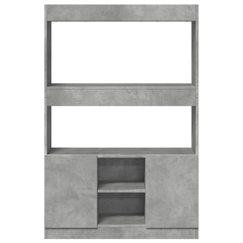 vidaXL betonszürke szerelt fa magasszekrény 92 x 33 x 140 cm