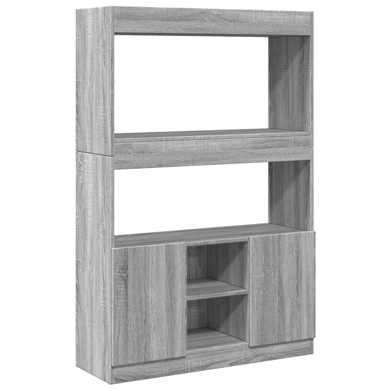 vidaXL szürke sonoma szerelt fa magasszekrény 92 x 33 x 140 cm