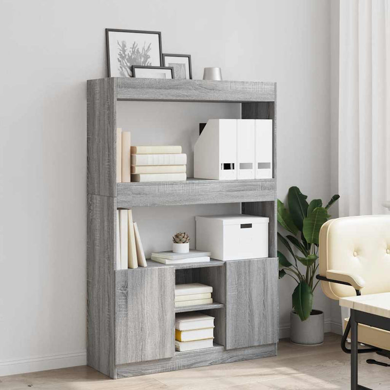 vidaXL szürke sonoma szerelt fa magasszekrény 92 x 33 x 140 cm