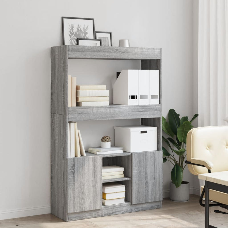 vidaXL szürke sonoma szerelt fa magasszekrény 92 x 33 x 140 cm