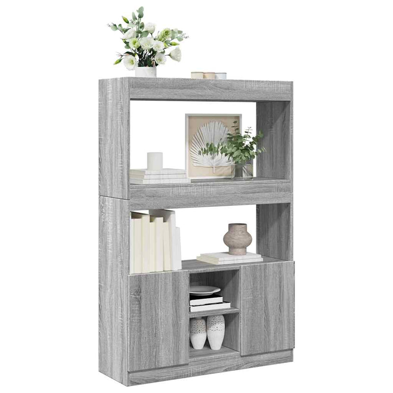 vidaXL szürke sonoma szerelt fa magasszekrény 92 x 33 x 140 cm
