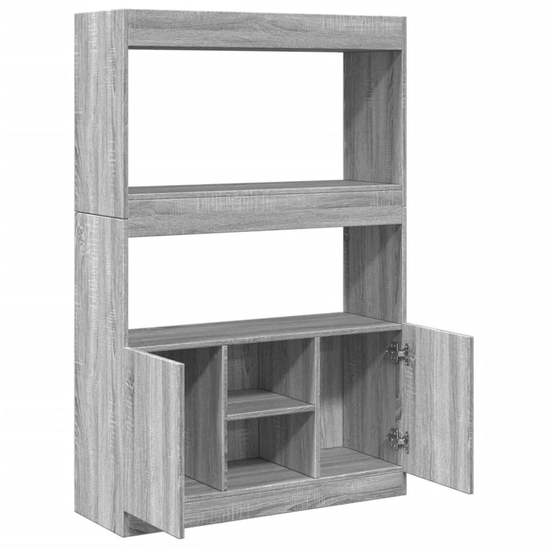 vidaXL szürke sonoma szerelt fa magasszekrény 92 x 33 x 140 cm