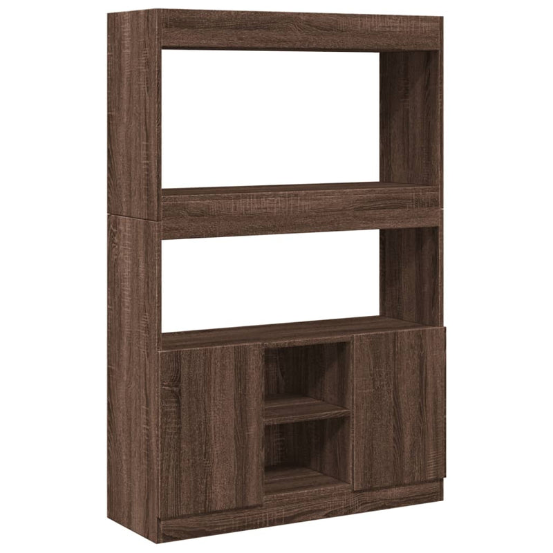 vidaXL barna tölgy színű szerelt fa magasszekrény 92 x 33 x 140 cm