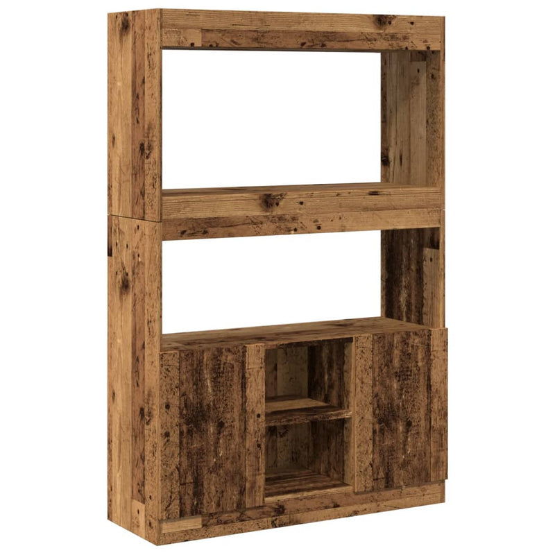 vidaXL antik fa színű szerelt fa magasszekrény 92 x 33 x 140 cm