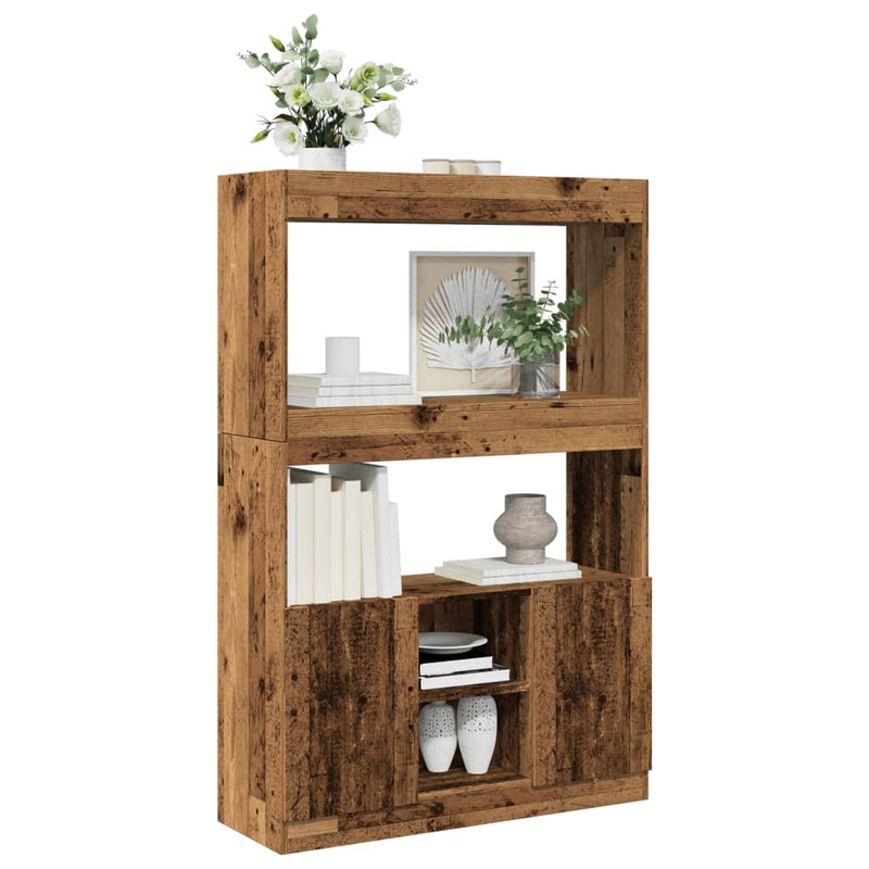 vidaXL antik fa színű szerelt fa magasszekrény 92 x 33 x 140 cm