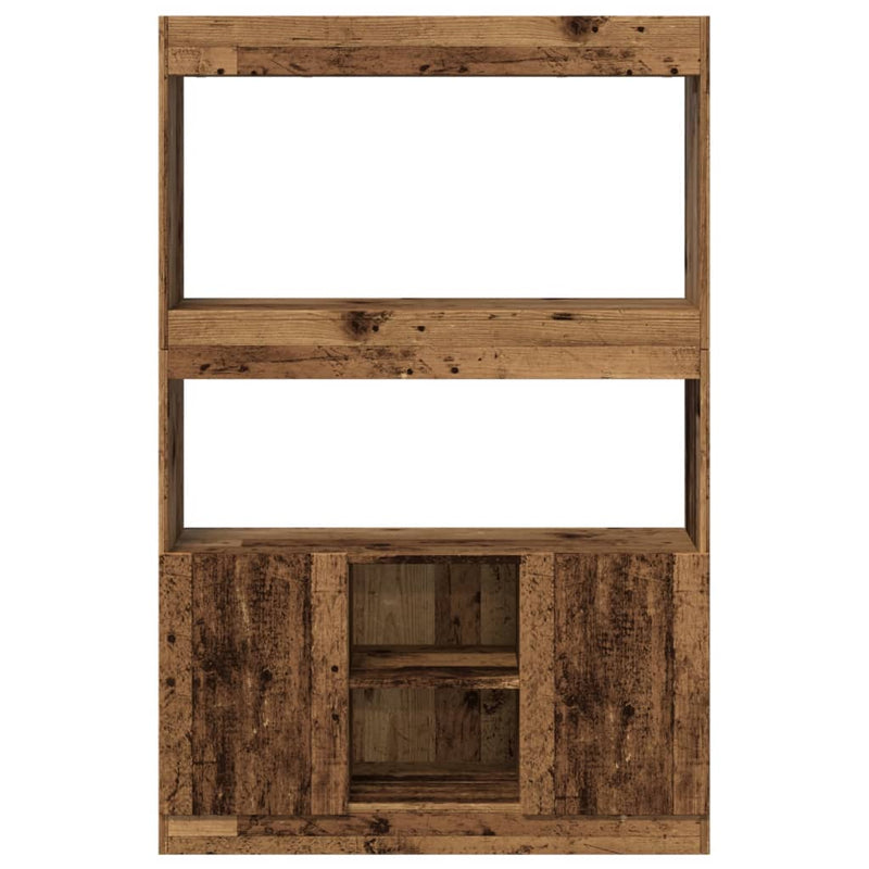 vidaXL antik fa színű szerelt fa magasszekrény 92 x 33 x 140 cm