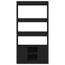 vidaXL fekete szerelt fa magasszekrény 92 x 33 x 180 cm