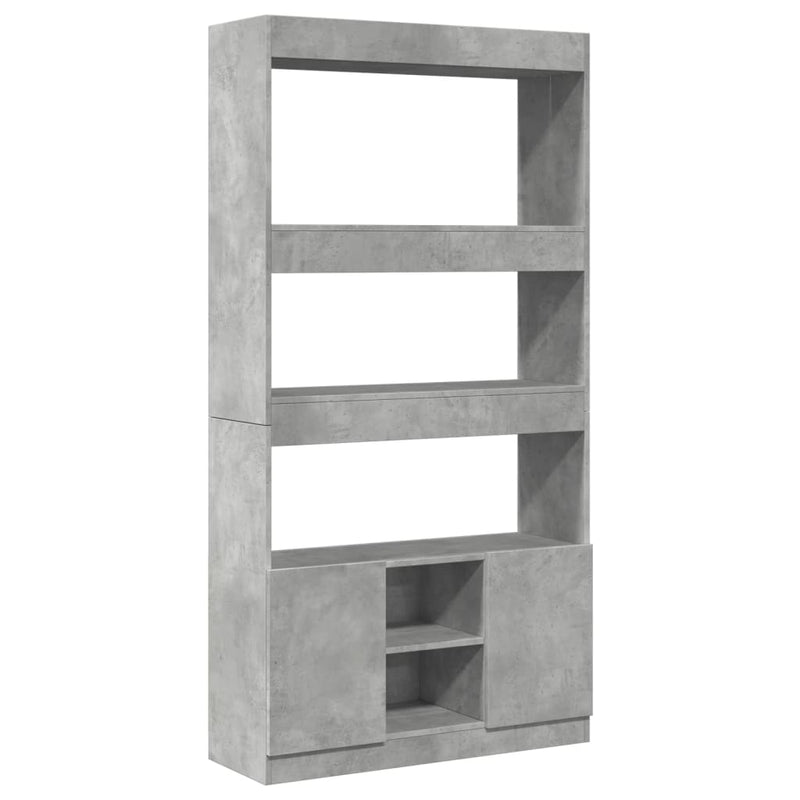 vidaXL betonszürke szerelt fa magasszekrény 92 x 33 x 180 cm