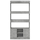 vidaXL betonszürke szerelt fa magasszekrény 92 x 33 x 180 cm