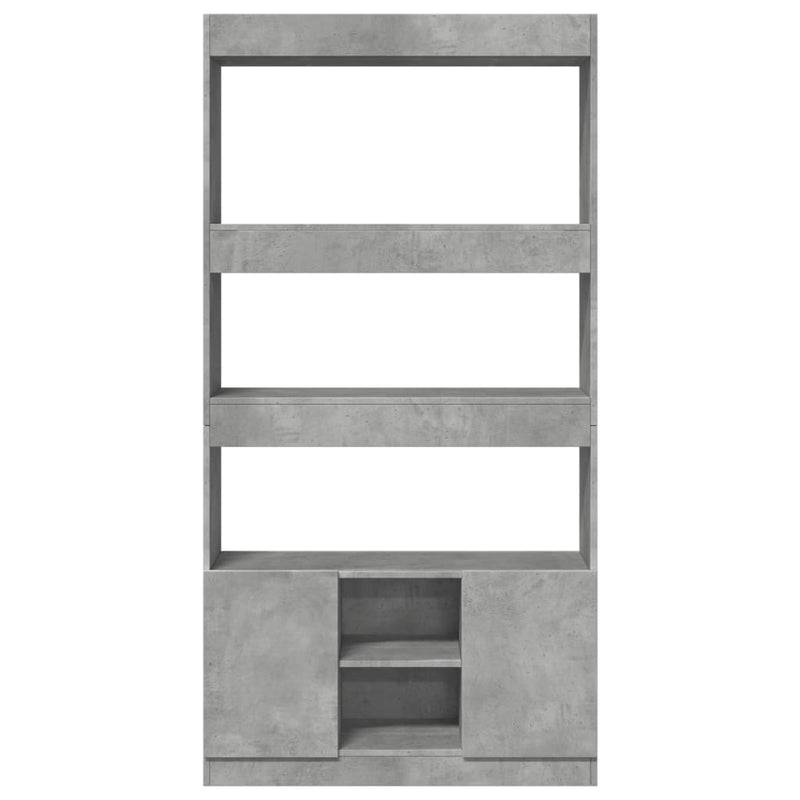 vidaXL betonszürke szerelt fa magasszekrény 92 x 33 x 180 cm