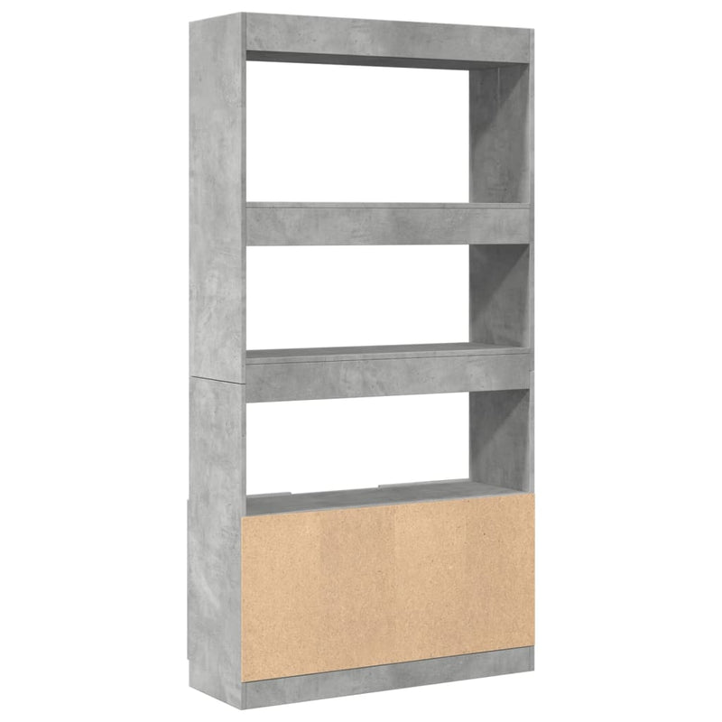 vidaXL betonszürke szerelt fa magasszekrény 92 x 33 x 180 cm