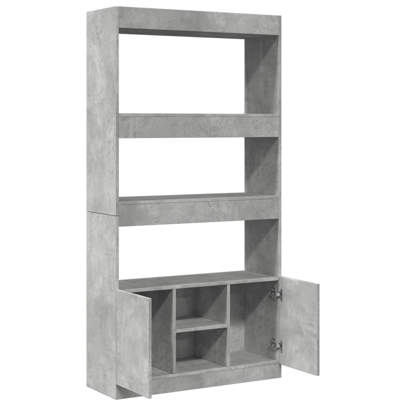 vidaXL betonszürke szerelt fa magasszekrény 92 x 33 x 180 cm