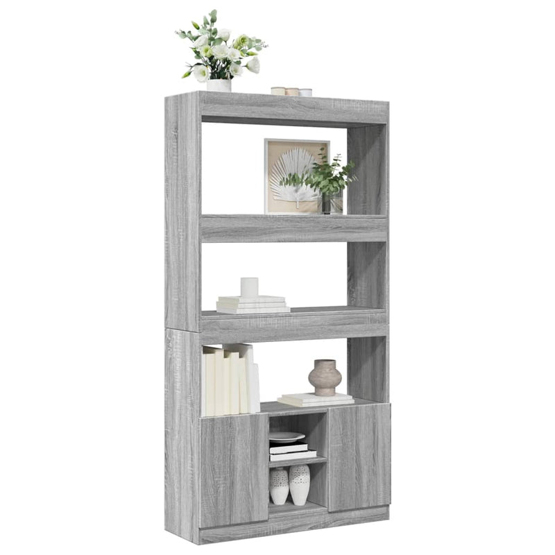 vidaXL szürke sonoma szerelt fa magasszekrény 92 x 33 x 180 cm