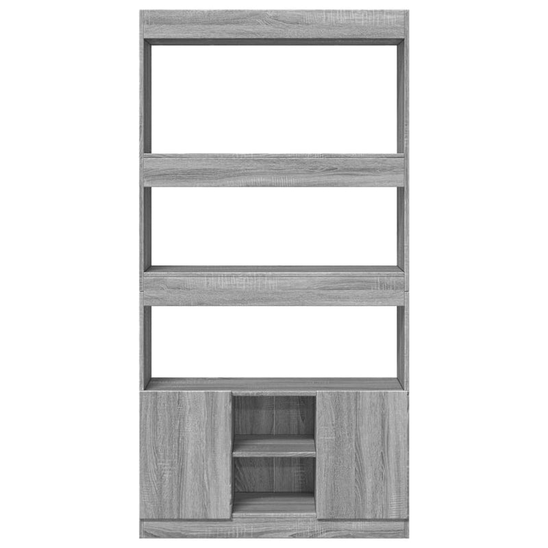 vidaXL szürke sonoma szerelt fa magasszekrény 92 x 33 x 180 cm