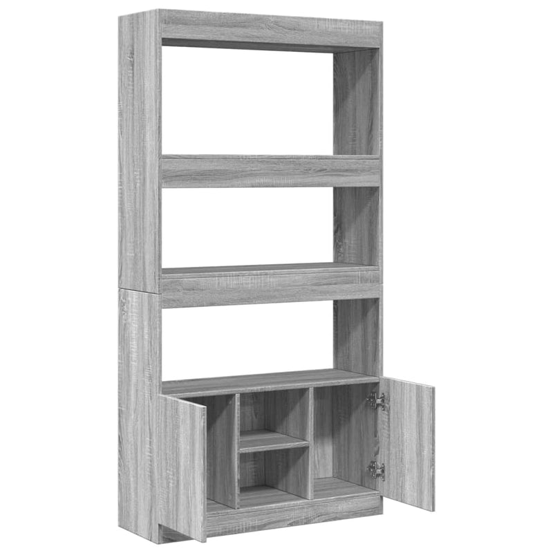 vidaXL szürke sonoma szerelt fa magasszekrény 92 x 33 x 180 cm
