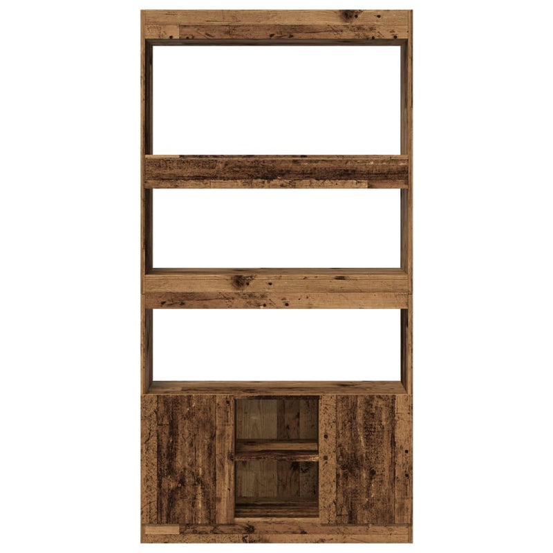 vidaXL antik fa színű szerelt fa magasszekrény 92 x 33 x 180 cm